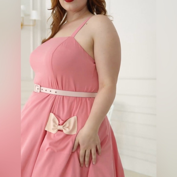 Torrid Retro Chic Fit & Flare Dress in Flamingo Plume Pink, Large, NWT! - Picture 12 of 16